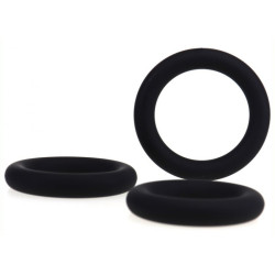  Set de 3 cockrings en silicone